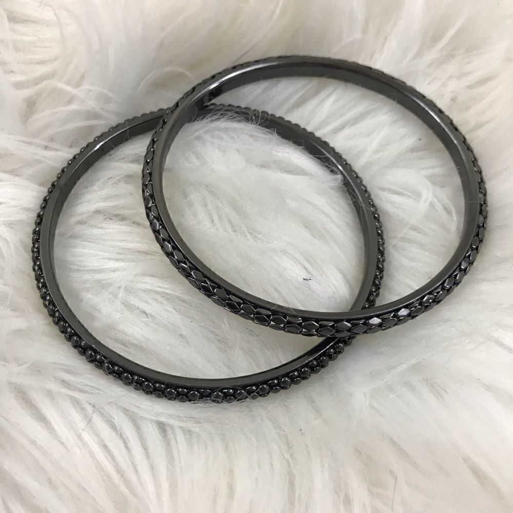 Black glam bangles set of 2